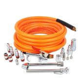 MELPRISU 17 Pieces Air Tool Kit 38in X 25ft PVC Air Compressor Hose Kit Air Compressor Accessories Kit