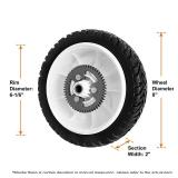 Budrash 105-3036 Wheels for Toro 22in Recycler Lawn Mower - 8 Inch Rear Drive Wheel 52 Gear Teeth Compatible with Toro 20041 20066 20017 20068 20073 Recycler Self-Propelled Push Mower, 2 Pack
