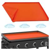 Silicone Griddle Mat for Blackstone 36 Inch, Heavy Duty Food Grade Silicone Griddle Cover, Griddle Accessories for Blackstone Grill, All Season Protective Cover (Orange)