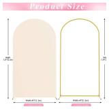 Wokceer 7.2 FT Wedding Arch Backdrop Stand and Arch Cover Metal Arch Stand with Arch Stand Cover for Birthday Party Wedding Ceremony Bridal Baby Shower Event Decor