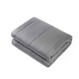 Waowoo Adult Weighted Blanket Queen Size (15lbs 60in x 80in) Heavy Blanket with Premium Glass Beads, (Dark Grey)