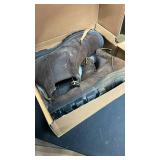 ANGRYRAM Steel Toe Slip on Work Boots for Men Suede Slip Resistant Mechanic Boots Comfortable Construction Chelsea Safety Shoes Size 43