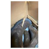 ANGRYRAM Steel Toe Slip on Work Boots for Men Suede Slip Resistant Mechanic Boots Comfortable Construction Chelsea Safety Shoes Size 43