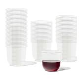 TOSSWARE NATURAL Arc - Plant Based Clear Cold Cups 12 oz - Plastic Alternative for Parties, Bachelorettes, Weddings - Recyclable - Set of 25
