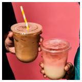 TOSSWARE NATURAL Arc - Plant Based Clear Cold Cups 12 oz - Plastic Alternative for Parties, Bachelorettes, Weddings - Recyclable - Set of 25