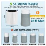 2 Pack 311i Max Replacement Filter, Compatible with Blue Pure 311i Max Air Purifier,True HEPA H13 Filter, Blue Pure F3MAX