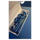 YUNVI Sets of 8 Black Halloween Candles,Flameless Taper Candles with Base,LEDs Candlesticks,Plastic Flickering Flameless Candles for Halloween Fireplace