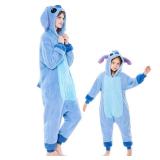GONAAP Adult Onesie Pajamas Sherpa Animal One Piece Cosplay Costume for Women Men(Light Blue,XX-Large)