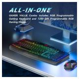 Redragon S101-3 PRO Gaming Keyboard and Mouse, RGB Backlit Programmable Keyboard Mouse with Software, Independent Macro Record Keys, Value Combo Set, New Update Version