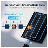 Renogy 100W ShadowFlux Anti-Shading N-Type Solar Panel, 100 Watt Solar Panel 25percent High-Efficiency, PV Module Power Charger for RV Marine Rooftop Farm Battery Off-Grid Applications
