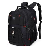 SHRRADOO Extra Large 50L Travel Laptop Backpack with USB Charging Port, College High School Backpack Airline Approved Business Work Bag Fits 17 Inch Computer for Men Women