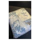 Laura Ashley - Flannel Sheets Twin Size, Anti-Pilling and Wrinkle Resistant Cotton, Touchably Soft for All-Season Comfort - Bed Sheets with Matching Pillowcase and Fitted Sheet (Vanessa Blue)