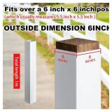 Thyle 1 Pcs 6 x 6 x 39.4 Inches(Actual 5.5 x 5.5) Post Sleeve Vinyl Post Wrap Cover White Column Wraps for Porch Weatherproof for Lasting Durability Easy Installation on Patio Decks Porches Mailbox