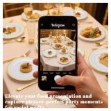 WELLIFE Gold Disposable Cups and Cutlery Set - Premium, 9oz Cups and Cutlery for Weddings, Catering Events - 50 Guest Service - Elegant and Sturdy *no plates included*