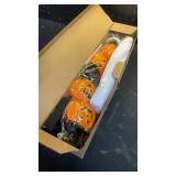 Homeleo Set of 4 Solar Pumpkin Ghost Lights for Halloween Decorations Outdoor, Light up Floating Scary Ghosts Pumpkins Witch Hat Stake Lights for Porch Yard Outside Pathway Halloween Party Decor