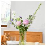 Guluto Acrylic Square Flower Vase, Non-breakable Vase, 4in x 4in x 10in Tall Clear Vases for Flower, Large Cube Floral Plant Container, Planter Terrarium for Wedding Party Event, Home Office Decor