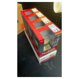 4pk Kwikset Pismo Satin Brass Keyed Entry Square Door Knob featuring SmartKey Technology 4 Sets