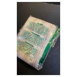 jinchan Tan Striped Kitchen Curtain Linen Farmhouse Cafe Curtain 36 Inch Tiers Balanced Stripe Small Window Drape for Bathroom Laundry RV Over Sink Light Filtering 1 Panel Taupe on Linen