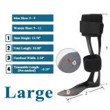 Jewlri AFO Drop Foot Brace, Drop Foot Stabilizer, AFO Support for Walking, Lightweight, Trimmable, Polyethylene, fits Most Shoes Easily (Right, Large)