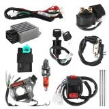 PRO BAT ATV Electric Wiring Harness for Chinese ATV Go Kart Taotao 50CC 70 90 110CC 125CC with Starter Solenoid Relay Ignition Voltage Regulator CDI