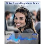 Masajoy USB Headset with Microphone for PC, Wired Headphones with Mic USB Headsets with Noise Cancelling Microphone, Computer Headset with Microphone for Home Office Online Class Teams Skype?Black?