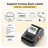 SUPVAN T50M Pro Bluetooth Label Maker Machine with 3 Tapes, Wide Waterproof Label, Versatile App with 40 Fonts and 650+ Icons, Inkless Labeler for Home, Kitchen, School, Office Organization, Black