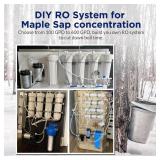 Membrane Solutions 150 GPD RO Membrane, Reverse Osmosis Membrane with Membrane Housing, Replacement for Under Sink Home Drinking RO Water Filter System, Wrench, 14in Quick-Connect Fittings,Check Valve