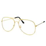 Spooktacular Creations Gold Metal Frame Glasses, Old Man Old lady Costume, Halloween Classic Glasses Accessory for Men Women Grandma 80s 90s Dress Up, Halloween Costume Prop