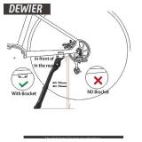Dewier Bike Kickstand,Rear Kick Stand Aluminum Adjustable for 26-29 inch Adult Bikes,Electric Bike Kick Stand Heavy Duty Mountain Bike Trek EBike Kick Stand (40mm) Bike Storage