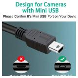 SCOVEE Camera USB Cable Cord for Canon RebelPowerShotEOSDSLRELPH Digital Cameras,Transfer Wire Data Cable for Canon Rebel Camcorder,Vixia PC Computer Interface Charger Replacement 6FT Mini B USB