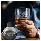 Silicone Ice Ball Molds for Whiskey - Set of 4 Round Makers with Lids for Cocktails, Bourbon, and Drinks