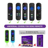 [3Pack] Climberer Remote Case Cover Compatible with TCLHisense roku TV |Sharp Roku TV | Roku Express 4K+?Glow in The Dark Makes it Easy to find