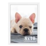 8x10 Picture Frame, 8x10 Poster Photo Frame,Wall Gallery Photo Frames,Durable Shatter Resistant White Frame with High Definition Plexiglass,Horizontal and Vertical Formats for Wall Hanging, White