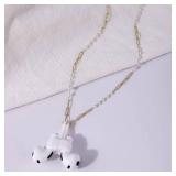 EGEN Female Magnetic Anti-Lost Strap Holder Necklace White Pearl Copper Chain for Airpods Pro 3 2 1,72cm