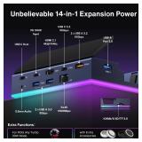 iVANKY 14-in-1 RGB 4K@144Hz Docking Station for Steam Deck OLEDROG Xbox Ally XLenovo Legion Go S, Foldable Dock with HDMI Gigabit Ethernet 10Gbps USB 3.2, SDTF Slots, 1Gbps Ethernet, 100W Charge