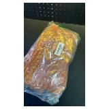 MIULEE Pack of 2 Orange Corduroy Decorative Euro Sham Pillow Covers 26x26 Inch Soft Boho Striped Throw Pillow Covers Modern Farmhouse Home Decor for Summer Sofa Living Room Couch Bed