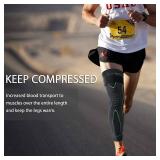 Full Leg Sleeves Long Compression Leg Sleeve Knee Sleeves Protect Leg, for Man Women Basketball, Arthritis Cycling Sport Football, Reduce Varicose Veins and Swelling of Legs L