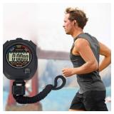 6 Pack Multi-Function Electronic Digital Sport Stopwatch Timer, Large Display with Date Time and Alarm Function,Suitable for Sports Coaches Fitness Coaches and Referees