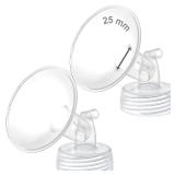 Maymom Pump Parts Compatible with Spectra S1S2 Pumps; Incl Wide Mouth 25mm Flanges; Not Original Spectra Flang, Spectra Shield (Two Flanges)