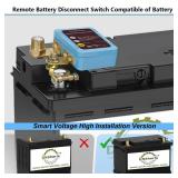 Remote Battery Disconnect Switch 12v, 240A, Upgrade Smart Voltage Car Kill Switch Anti-Theft, Prevent Battery Drain, Remote Battery Kill Switch for Car, Truck, RV (High Installation)