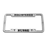 Registered Nurse Zinc Metal License Plate Frame Car Auto Tag Holder Chrome 4 Holes