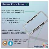 Registered Nurse Zinc Metal License Plate Frame Car Auto Tag Holder Chrome 4 Holes
