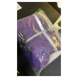 AOFITEE Dog Coat, Warm Dog Winter Coat for Large Dogs, Reflective Turtleneck Dogs Jacket with Harness Built in, Waterproof Windproof Pet Puffer Jacket Fleece Vest for Cold Weather, Purple XXXL