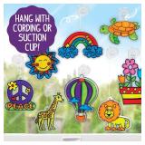 Made By Me Create Your Own Window Art, Paint Your Own Suncatchers, DIY Arts and Crafts Idea, Craft Kits for Kids, Crafts for Kids and Toddlers, Toddler Arts and Crafts