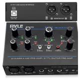 Pyle Professional USB Audio Interface with MIC, Guitar, AUX Stereo Inputs, PhoneMonitor Outputs, Ideal for Computer Playing and Recording, Compact Rugged Metal Housing - PMUX6