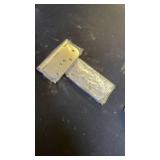 Security Door Hinges - Stainless Steel - 4 Inch with 58 Inch Radius - Security Tab - 2 Pack