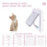 goTeamghjkl Cat Door Flap (Outer Size 7.5\ x 7.8\in), 4 Way Locking Medium Cat Door for Interior Exterior Doors, Weatherproof Pet Door for Cats Doggie Kitty and Kittens with Circumference