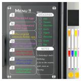 Acrylic Magnetic Weekly Planner for Fridge, Magnetic Whiteboard Meal Planner with 6 Markers and Erasers, 12x8 Inch Reusable Weekly Calendar, Menu Board, Grocery and Shopping List, Chore Chart, to Do L