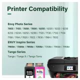 64XL 64 7900e Black and Color Ink Cartridge Combo Pack Remanufactured Replacement for HP Printers 7900e Series Envy Photo 7855 7858 7155 Inspire 7200e 7255e 7955e 6255 Tango Ink Cartridges (2 Pack)