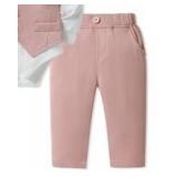 SANMIO Baby Boy Clothes Suits Infant Gentleman Outfit Pants Baby Suit Pink 6-12M